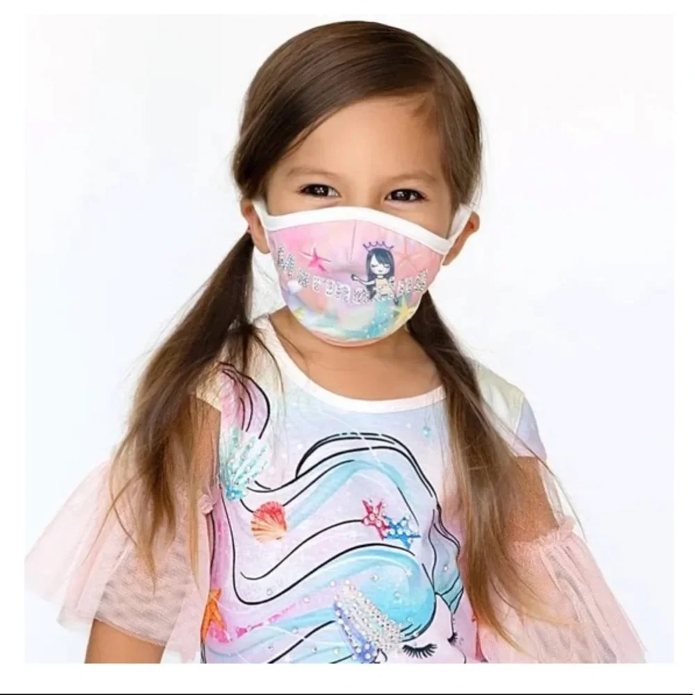 (NWT) Baby Sara - mermazing print face mask